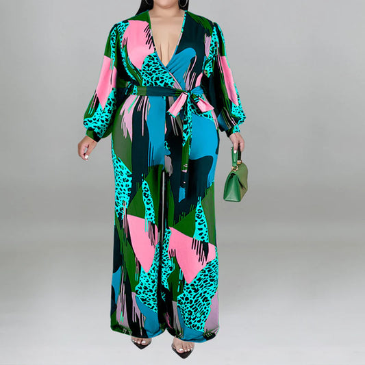 Plus Size Long Sleeve Jumpsuits