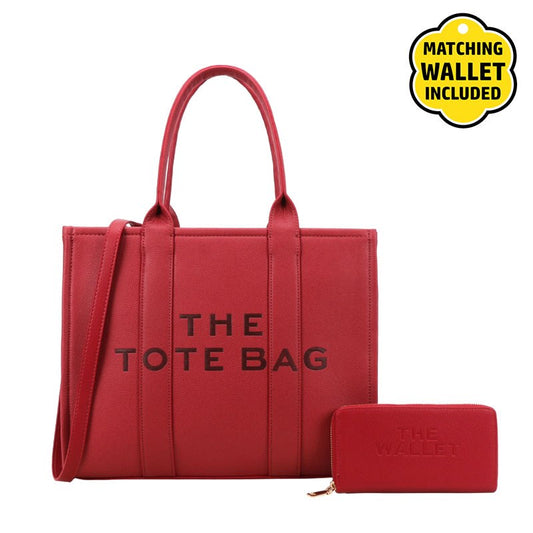 Fashion Faux Leather Tote Handbag