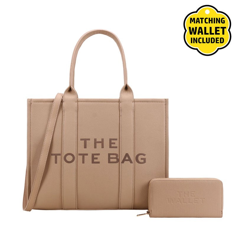 Fashion Faux Leather Tote Handbag