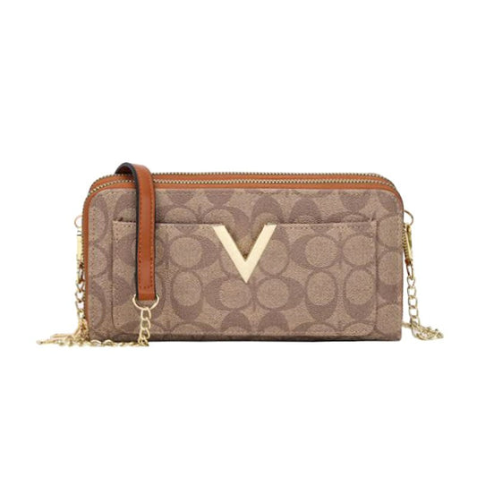 Fashion Faux Leather "V" Wallet Purse