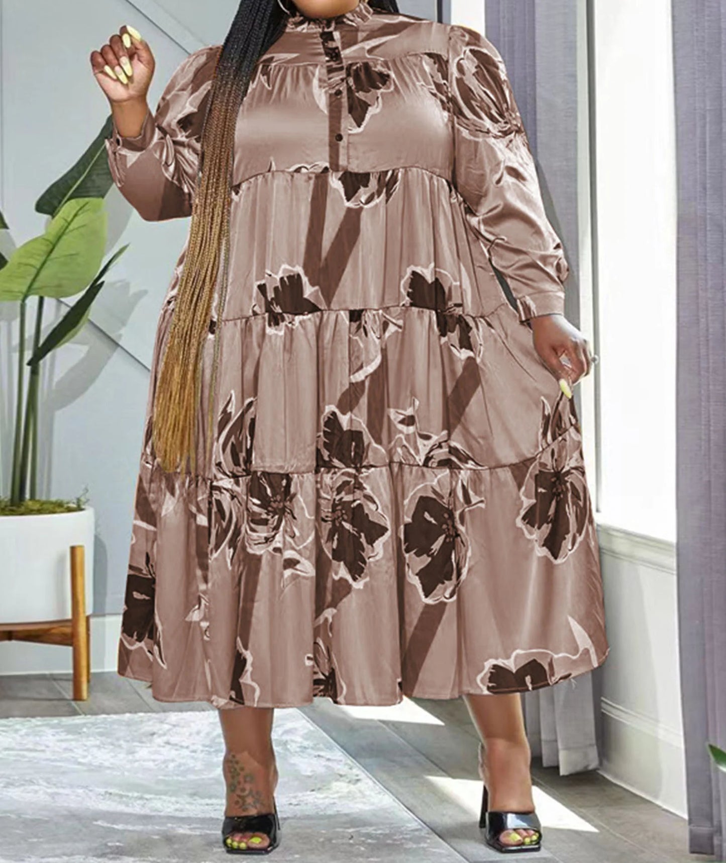 Plus Size Button Down Shirt Dress