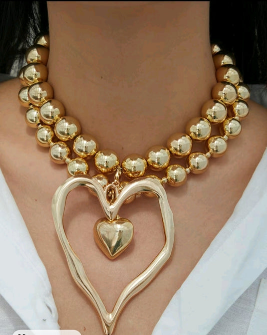 HEART SHAPED BEAD BOHO SET