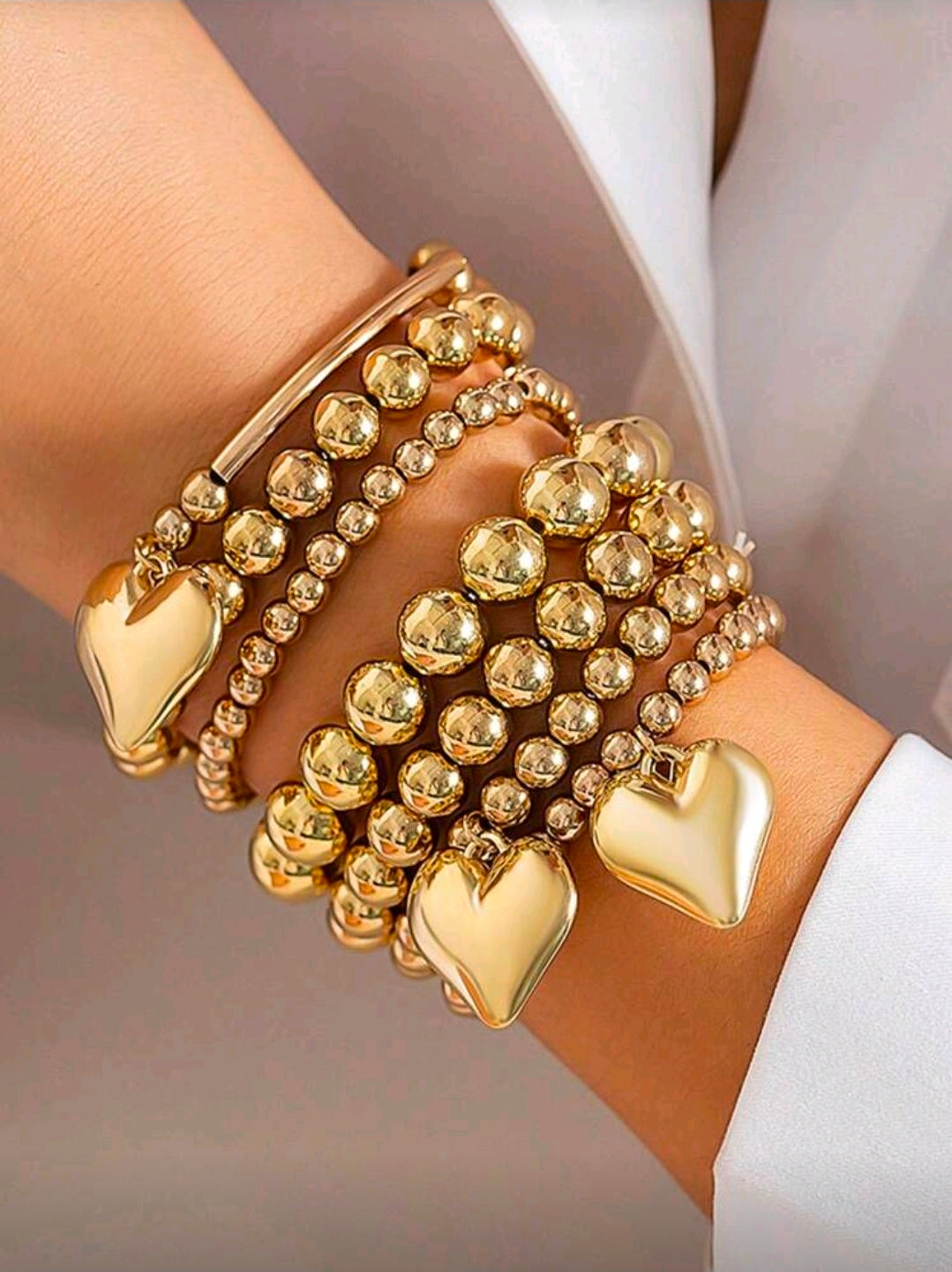 HEART SHAPED BEAD BOHO SET