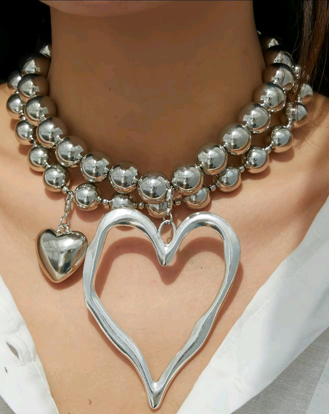 HEART SHAPED BEAD BOHO SET