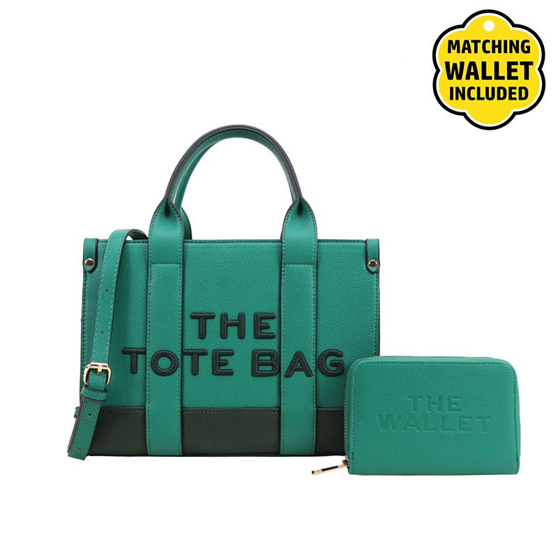 Fashion Inspired Tote Small handbags w/matching wallet