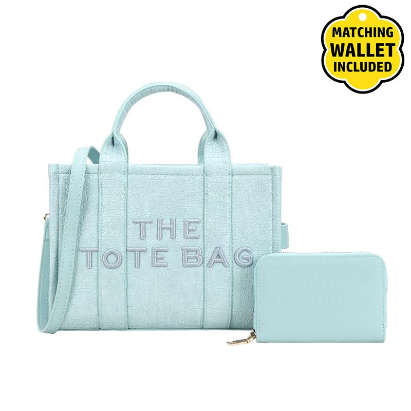 Fashion Inspired Tote Small handbags w/matching wallet