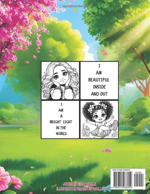 Color Me Confident: Affirmations for Girls: All Girls coloring book