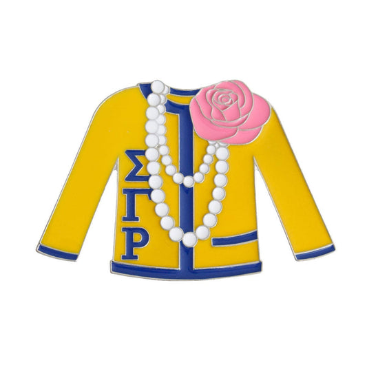 Blue Gold Sorority Sweater Pin