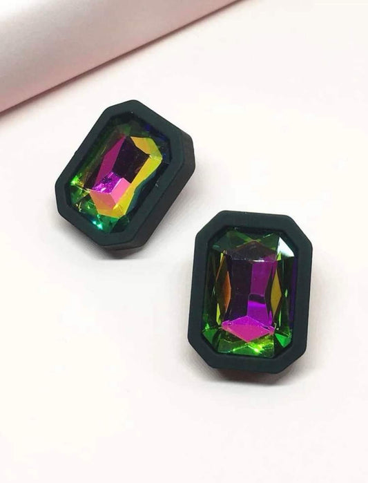 Rhinestone Decor Stud Earrings