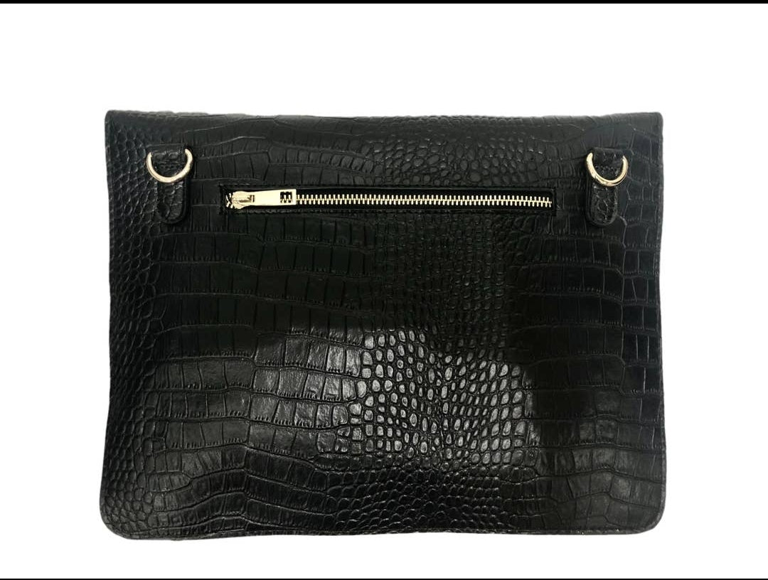 Wild Thing Embossed Leather Envelope Clutch