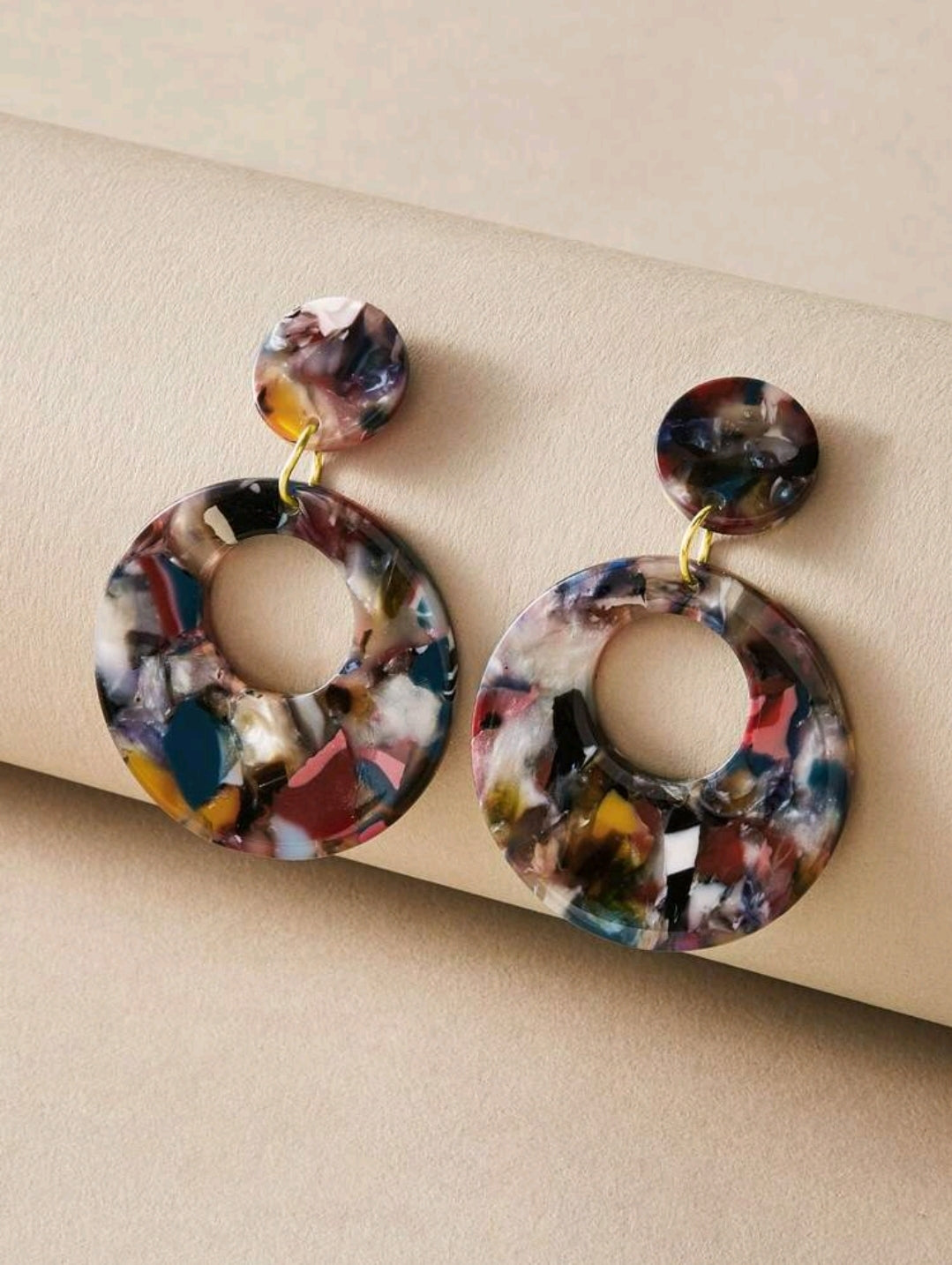 Hollow round Drop Earrings