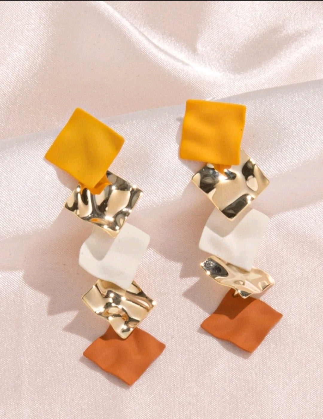 Colorblock Square Earrings