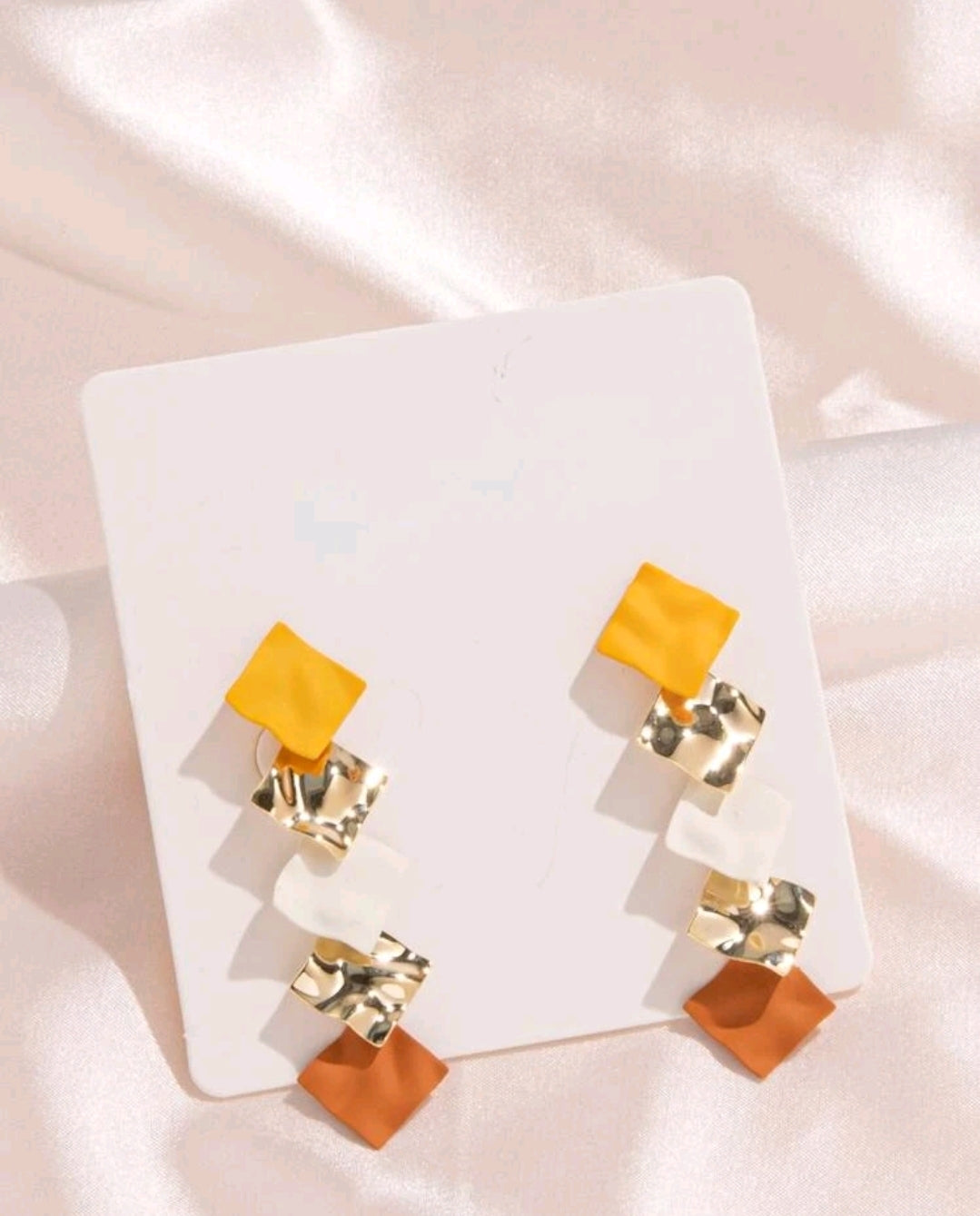 Colorblock Square Earrings