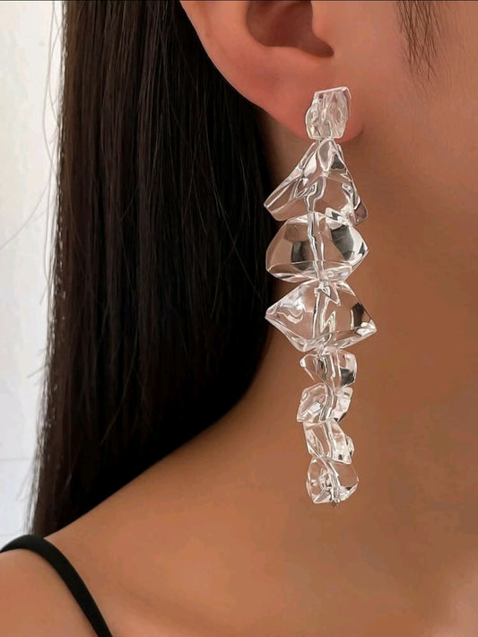 Clear Drop Earrings