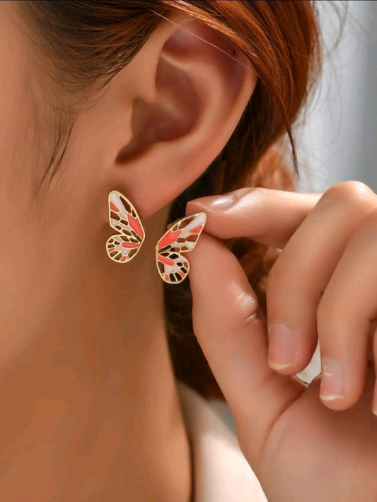 Butterfly Wing Stud Earrings